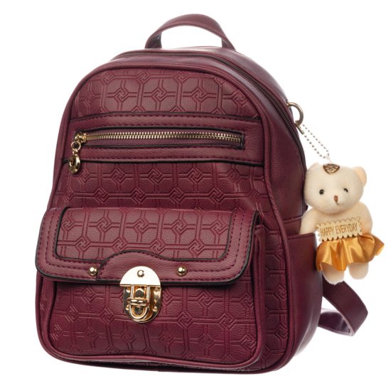 BACKPACK-B10808-BURGUNDY - Click Image to Close